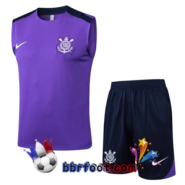 Gilet Foot Corinthians + Shorts Pourpre 2025/2026