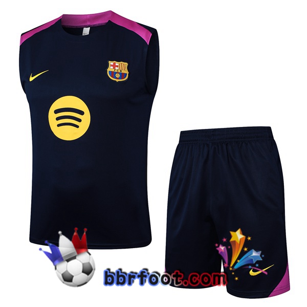 Gilet Foot FC Barcelone + Shorts Bleu Royal 2025/2026