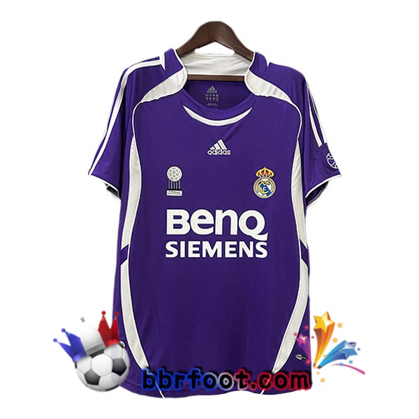Maillot Foot Real Madrid Retro Third Pourpre 2006-2007