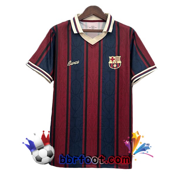 Maillot Foot FC Barcelone Retro Édition 125e Anniversaire Bleu Royal Rouge