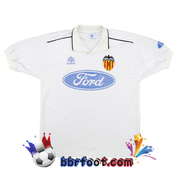 Maillot Foot Valencia CF Retro Domicile Blanc 1996-1997