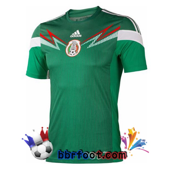 Maillot Foot Mexique Retro Domicile Vert 2014