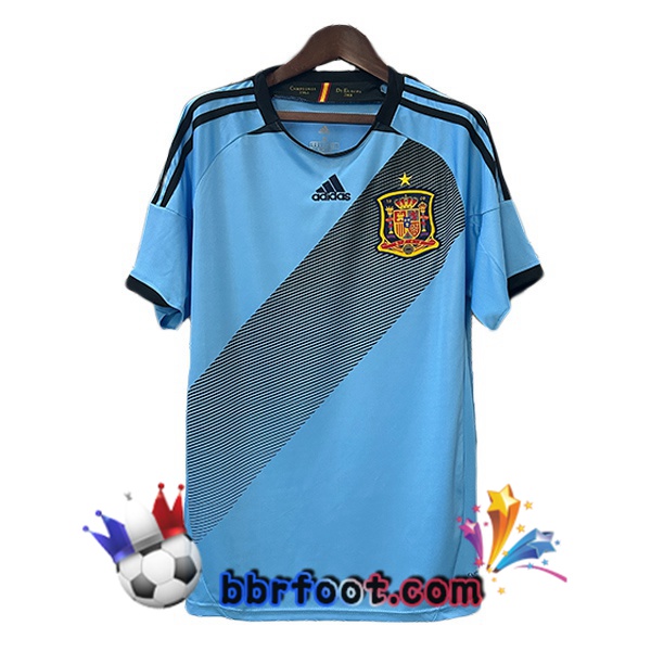 Maillot Foot Espagne Retro Exterieur Bleu 2012