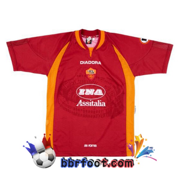 Maillot Foot AS Roma Retro Domicile Rouge 1997-1998