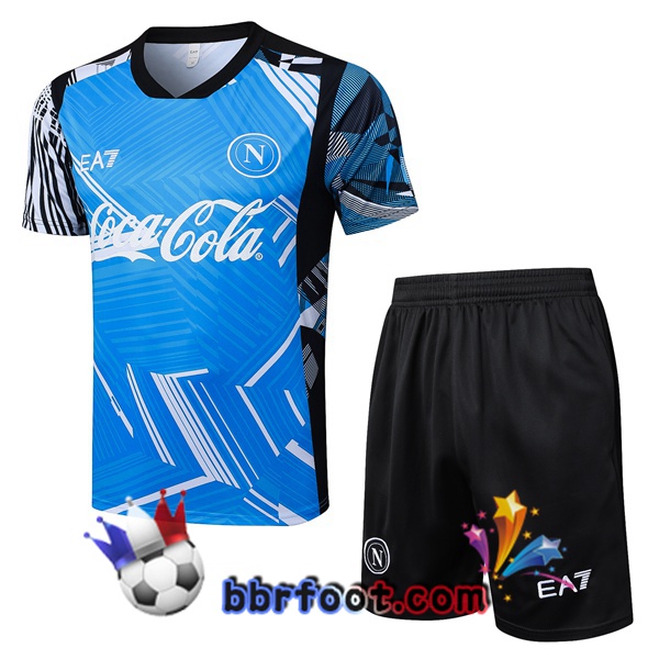 Ensemble Training T-Shirts SSC Naples + Shorts Bleu 2025/2026