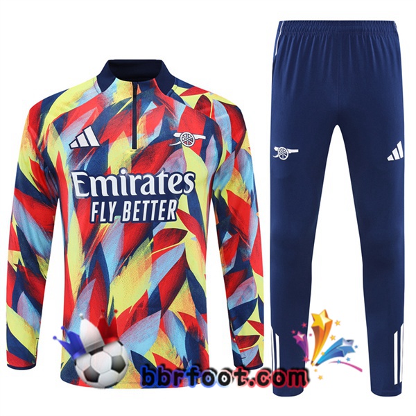 Survetement Foot Arsenal Jaune Rouge 2025/2026