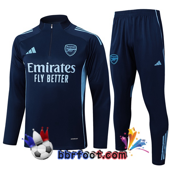 Survetement Foot Arsenal Bleu Royal 2025/2026 Survetement Foot Arsenal Bleu Royal 2025/2026