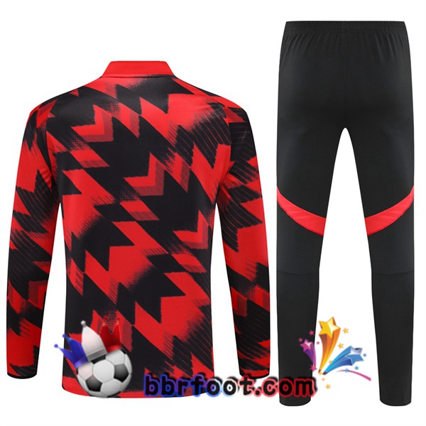 Survetement Foot Manchester United Rouge Noir 2025/2026