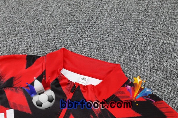 Survetement Foot Manchester United Rouge Noir 2025/2026