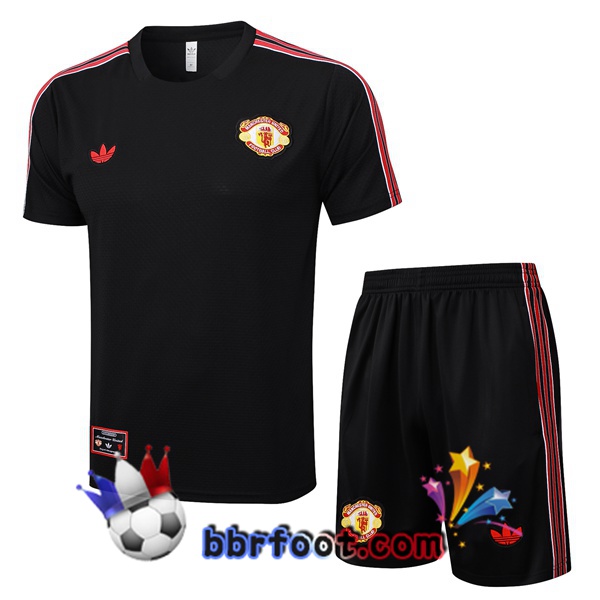 Ensemble Training T-Shirts Manchester United + Shorts Noir 2025/2026