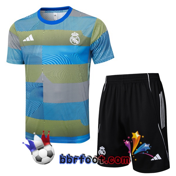Ensemble Training T-Shirts Real Madrid + Shorts Bleu 2025/2026