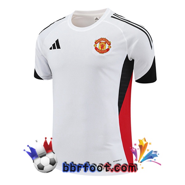 Training T-Shirts Manchester United Blanc 2025/2026 Training T-Shirts Manchester United Blanc 2025/2026