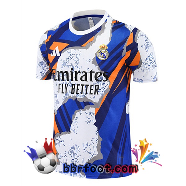 Training T-Shirts Real Madrid Blanc Bleu 2025/2026