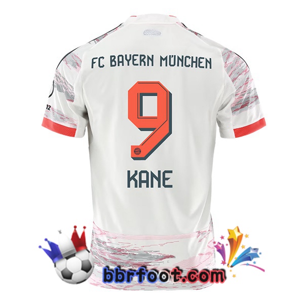 Maillot Foot Bayern Munich (Kane 9) Exterieur Blanc 2025/2026