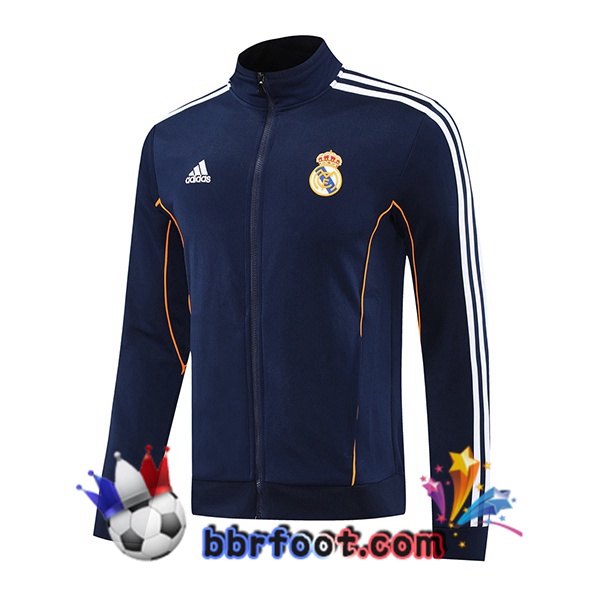 Veste Foot Real Madrid Bleu Royal 2025/2026 Veste Foot Real Madrid Bleu Royal 2025/2026