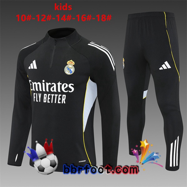 Survetement Foot Real Madrid Enfant Noir 2025/2026