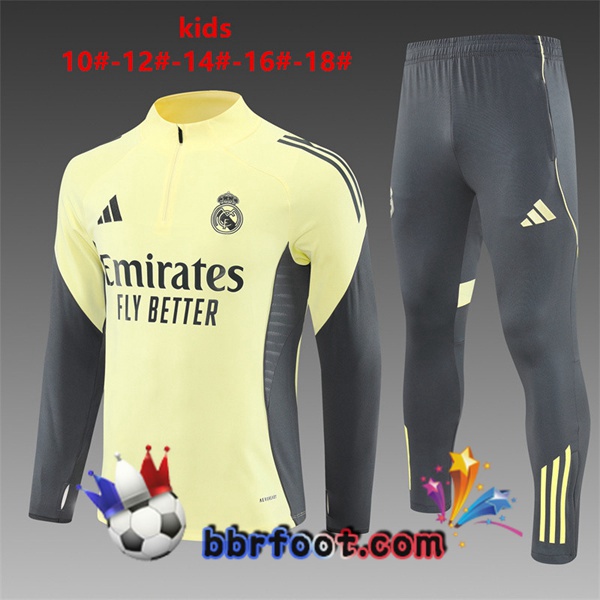 Survetement Foot Real Madrid Enfant Jaune 2025/2026