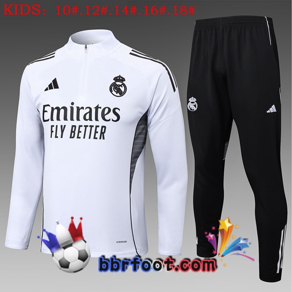 Survetement Foot Real Madrid Enfant Blanc 2025/2026