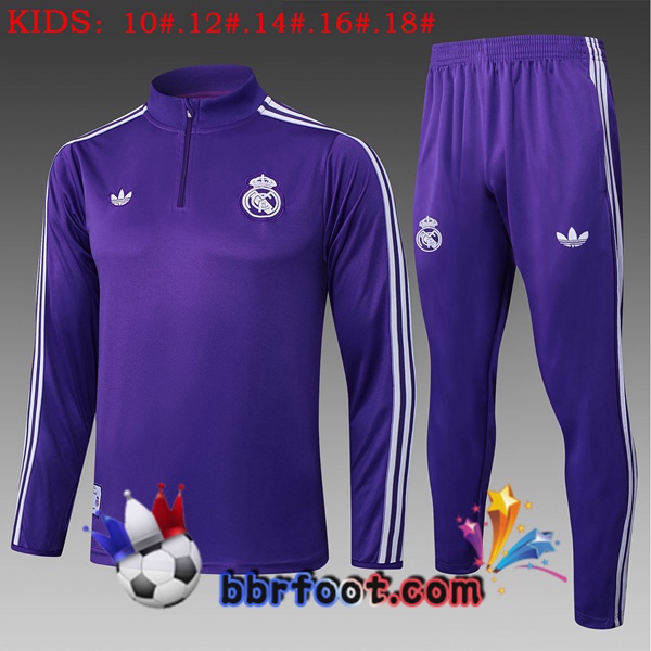 Survetement Foot Real Madrid Enfant Pourpre 2025/2026