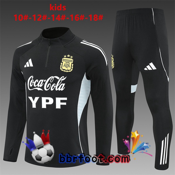 Survetement Foot Argentine Enfant Noir 2025/2026