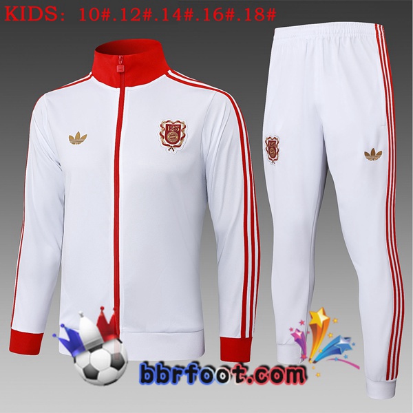 Survetement Foot - Veste Bayern Munich Enfant Blanc 2025/2026