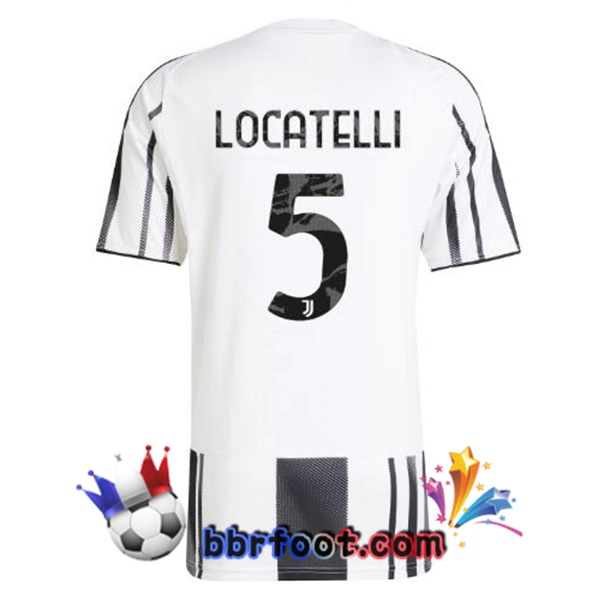 Maillot Foot Juventus (LOCATELLI 5) Domicile Noir Blanc 2025/2026