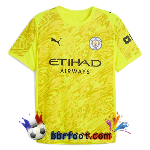 Maillot Foot Manchester City Gardien de but Jaune 2025/2026 Maillot Foot Manchester City Gardien de but Jaune 2025/2026