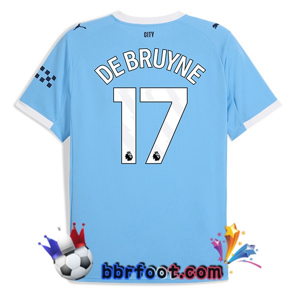 Maillot Foot Manchester City (Kevin De Bruyne 17) Domicile Bleu 2025/2026