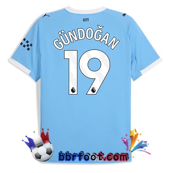 Maillot Foot Manchester City (Ilkay Gündoğan 19) Domicile Bleu 2025/2026