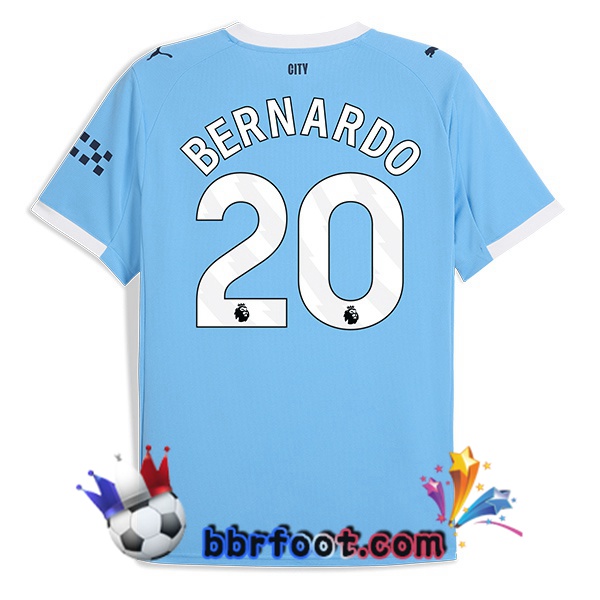 Maillot Foot Manchester City (Bernardo Silva 20) Domicile Bleu 2025/2026