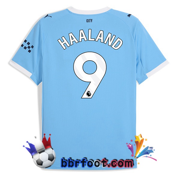 Maillot Foot Manchester City (Erling Haaland 9) Domicile Bleu 2025/2026