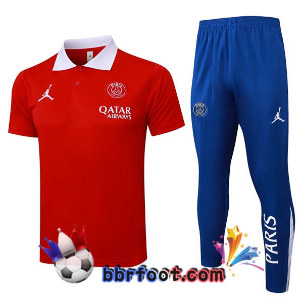 Polo Foot Jordan Paris PSG + Pantalon Rouge 2025/2026