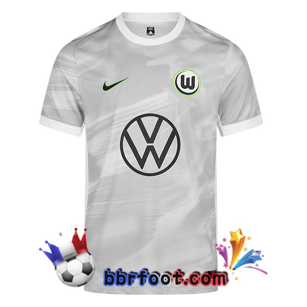 Maillot Foot Vfl Wolfsburg Exterieur Gris 2025/2026