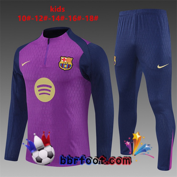 Survetement Foot FC Barcelone Enfant Pourpre 2025/2026
