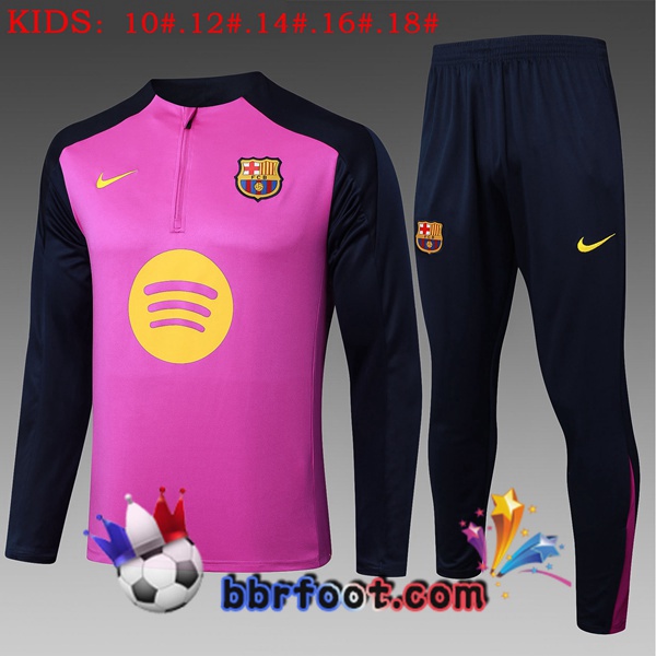 Survetement Foot FC Barcelone Enfant Rose 2025/2026