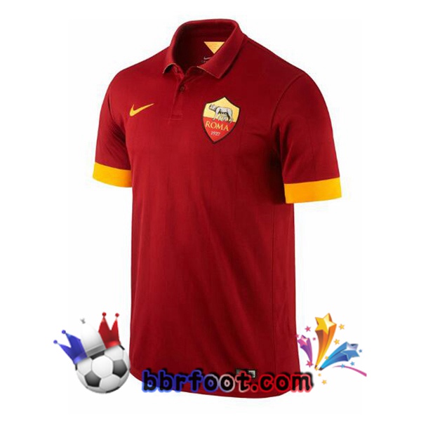 Maillot Foot AS Roma Retro Domicile Rouge 2014-2015