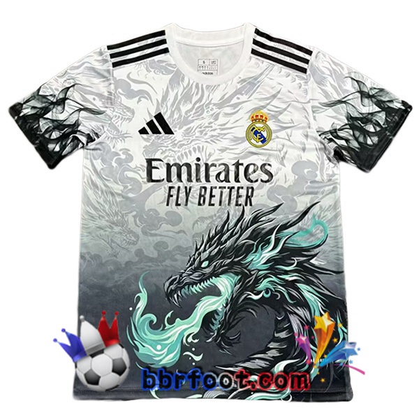 Maillot Foot Real Madrid Édition Spéciale Blanc Noir 2025/2026