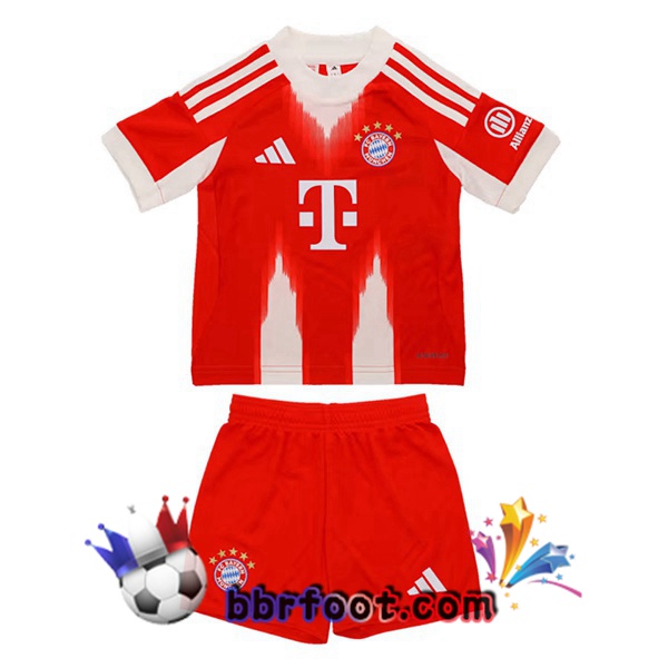 Maillot Foot Bayern Munich Enfant Domicile Rouge 2025/2026