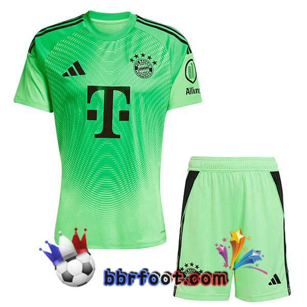 Maillot Foot Bayern Munich Enfant Gardien de but Vert 2025/2026