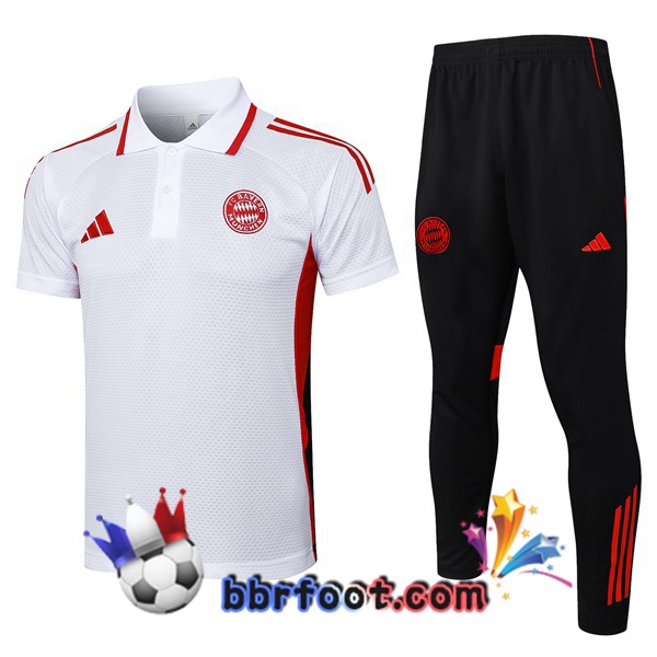 Polo Foot Bayern Munich + Pantalon Blanc 2025/2026