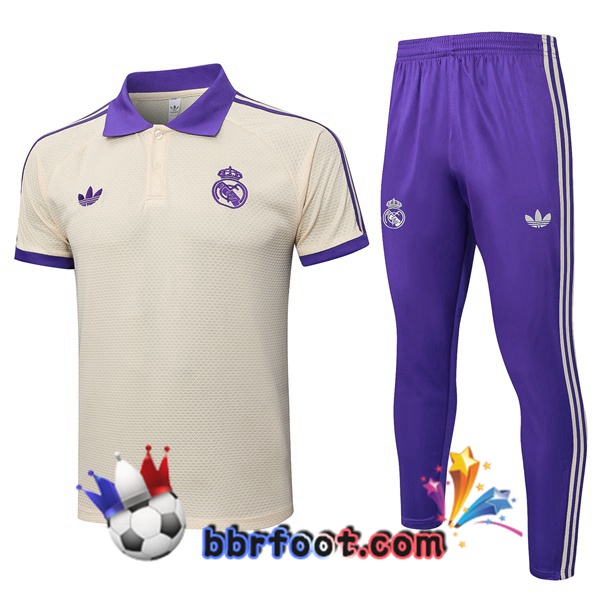 Polo Foot Real Madrid + Pantalon Jaune 2025/2026