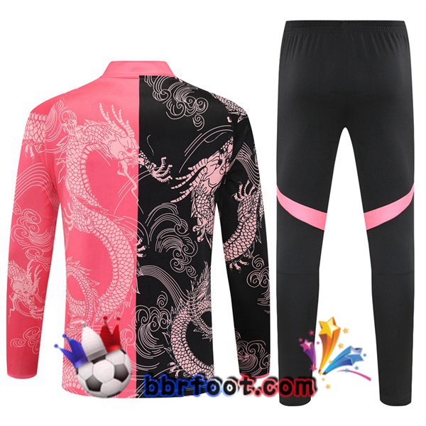 Survetement Foot Real Madrid Rose Noir 2025/2026
