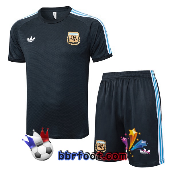 Ensemble Training T-Shirts Argentine + Shorts Gris 2025/2026