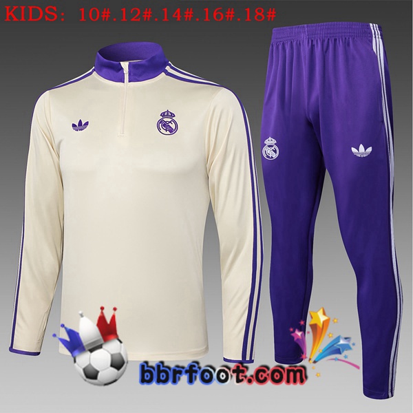 Survetement Foot Real Madrid Enfant Jaune 2025/2026
