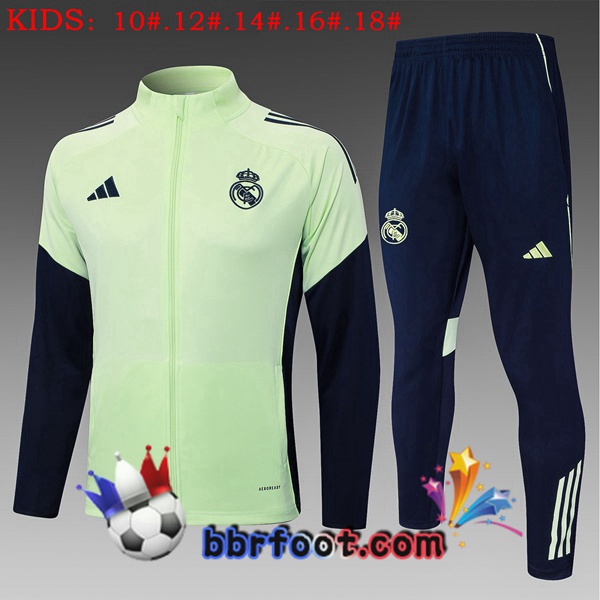 Survetement Foot - Veste Real Madrid Enfant Vert 2025/2026