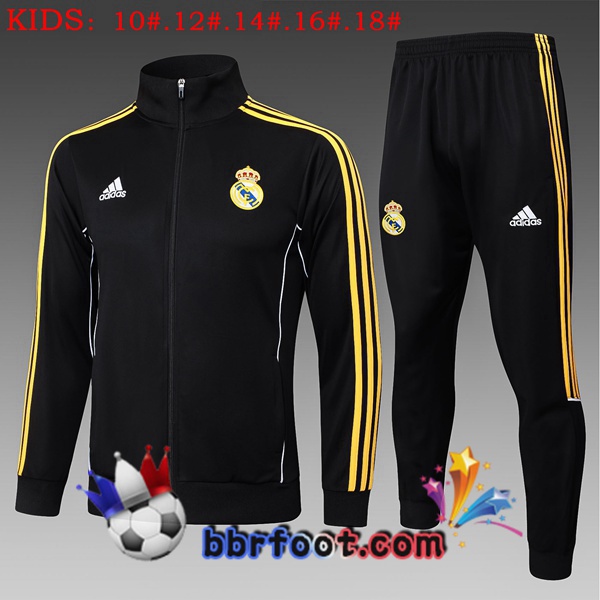 Survetement Foot - Veste Real Madrid Enfant Noir 2025/2026