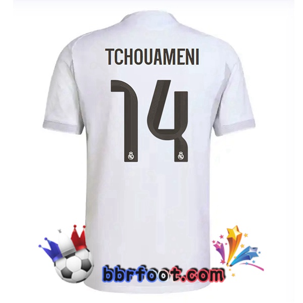 Maillot Foot Real Madrid (Tchouameni 14) Domicile Blanc 2025/2026