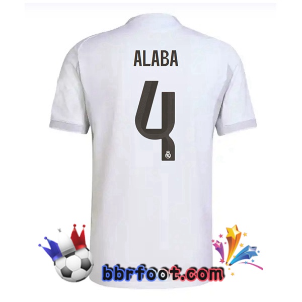 Maillot Foot Real Madrid (Alaba 4) Domicile Blanc 2025/2026 Maillot Foot Real Madrid (Alaba 4) Domicile Blanc 2025/2026