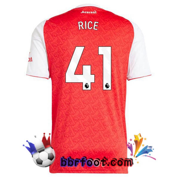 Maillot Foot Arsenal (RICE 41) Domicile Rouge Blanc 2025/2026