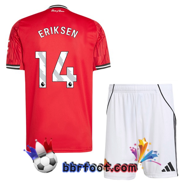 Maillot Foot Manchester United (ERIKSEN 14) Enfant Domicile Rouge 2025/2026